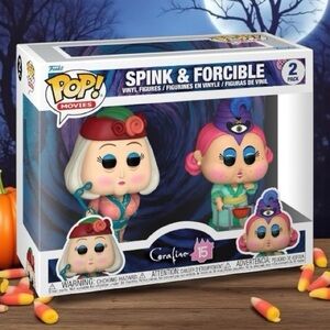 Funko Spink & Forcible Figures with Pink and Blue Accents